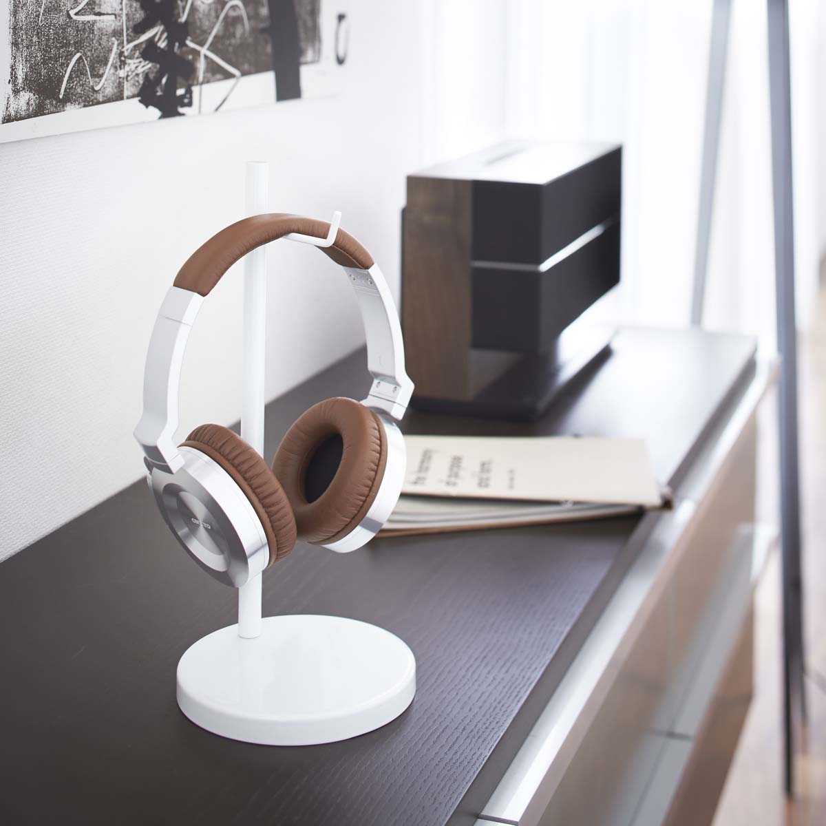 Support Adhésif 3M Pour Casque Audio - Crochet De Rangement Sous Bureau, Compatible Sony, Sennheiser, Beats, Bose, Etc.
